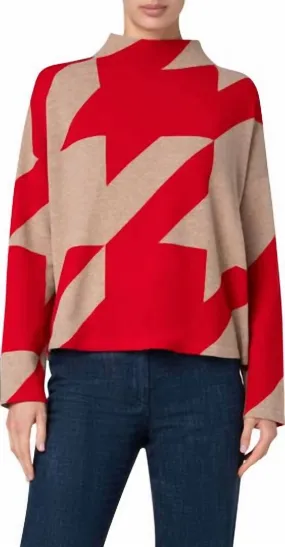 Akris Punto - Red/ Carmel sweater