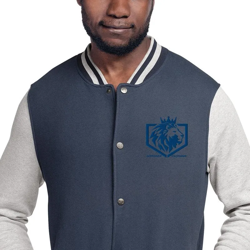Astonix Navy Blue/Oxford Grey Champion Bomber Jacket