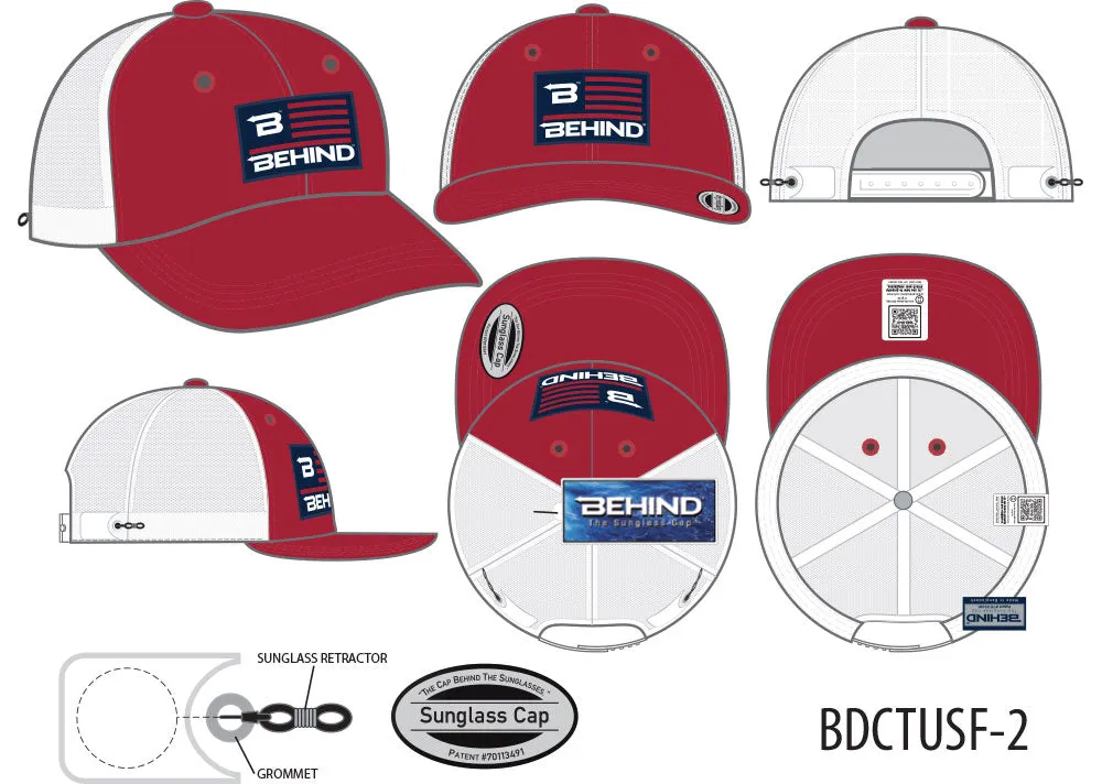 BDCTUSF-2 (CARDINAL / WHITE MESH)