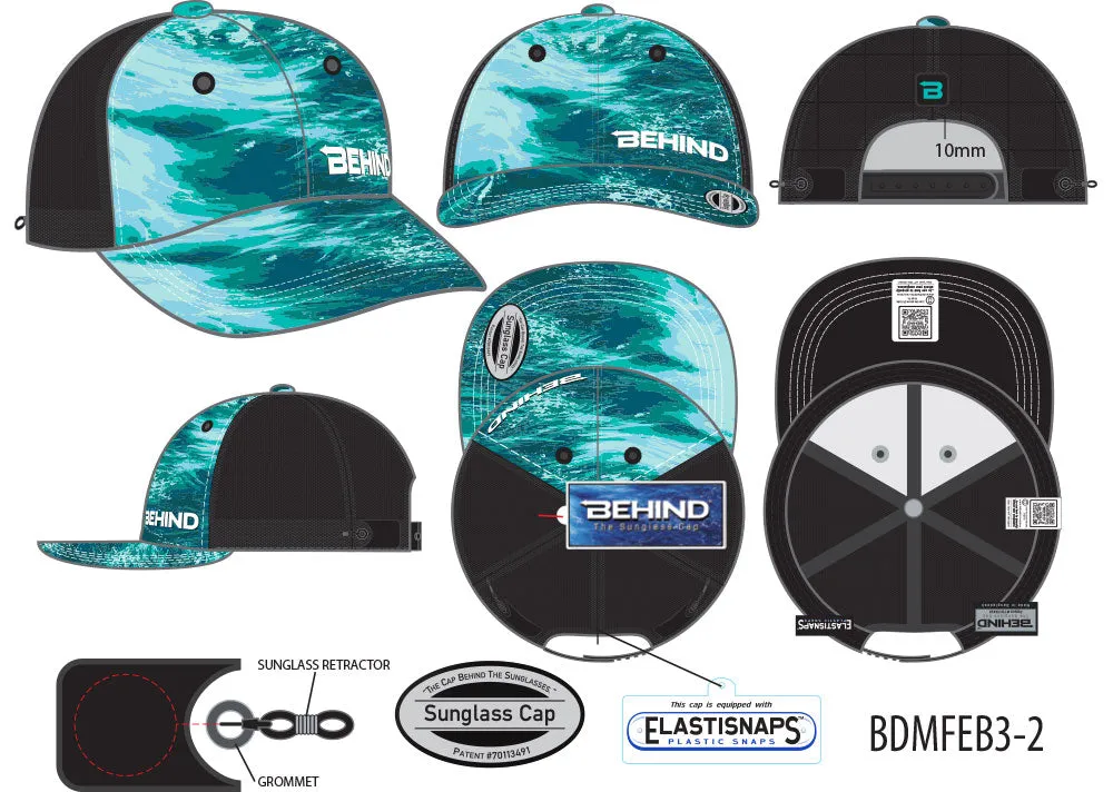 BDMFEB3-2 (TEAL OCEAN / BLACK MESH)