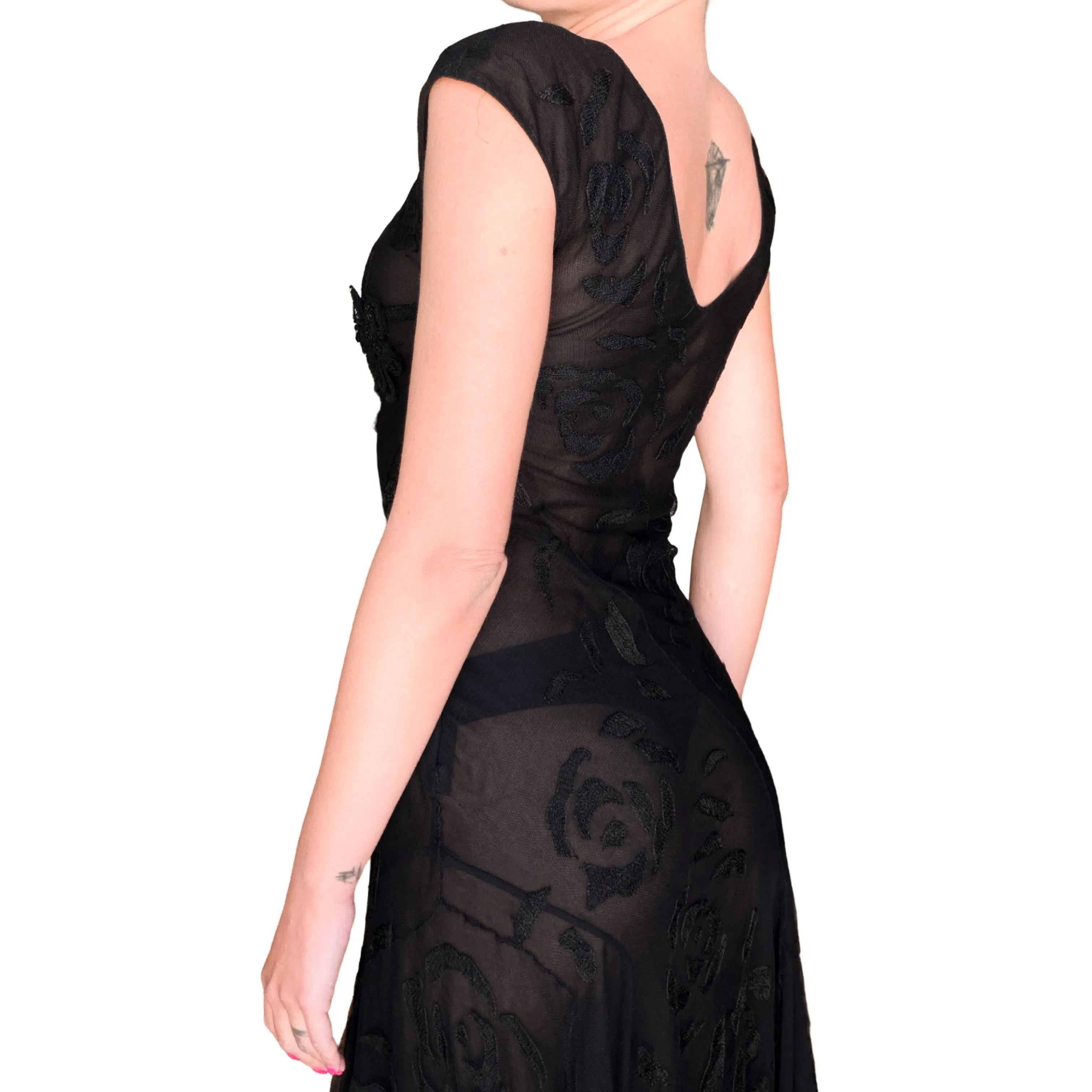 Blumarine S/S 2002 silk lace maxi dress (runway)