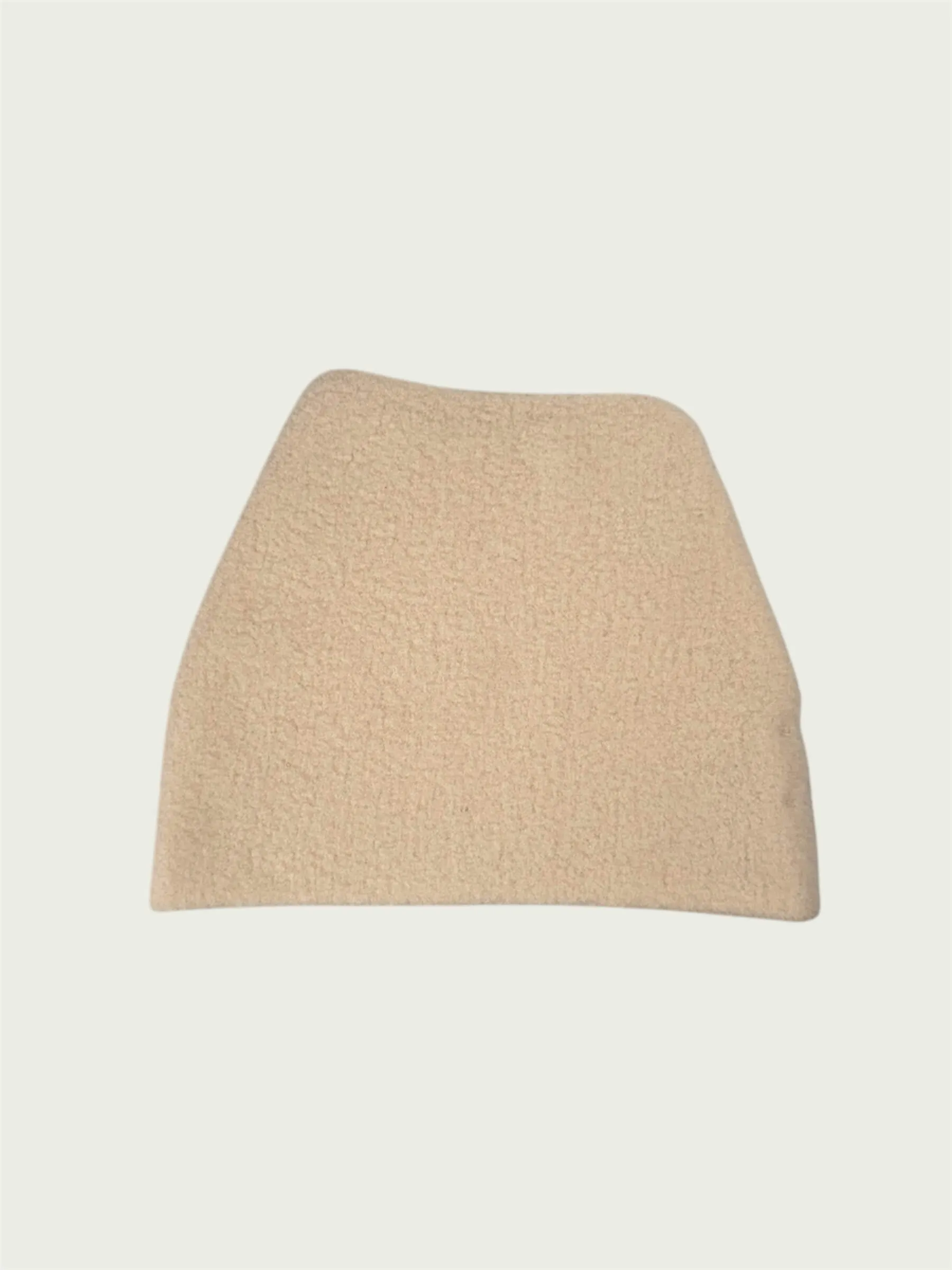 Boiled Wool Puffer Toque in Creamy
