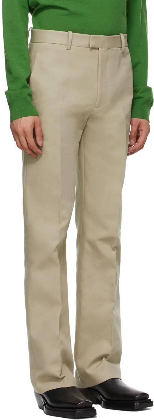 Bottega Veneta Beige Faille Trousers