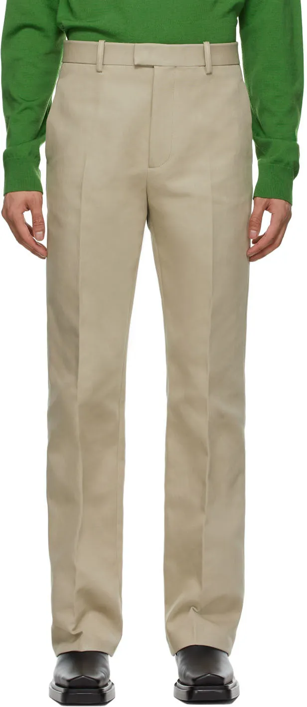 Bottega Veneta Beige Faille Trousers