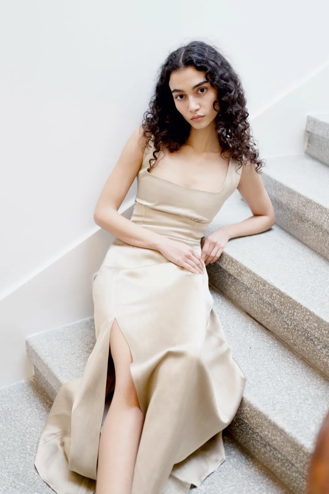 Caroline Dress - Beige