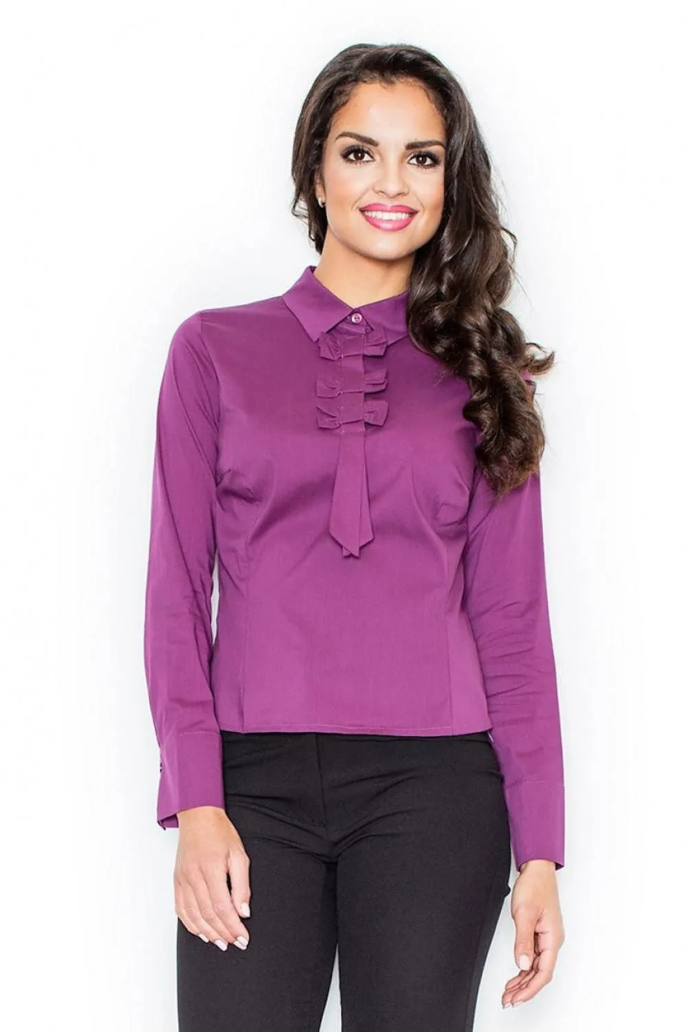 Chic Bow-Detail Cotton Blouse - Stylish Figl Collection