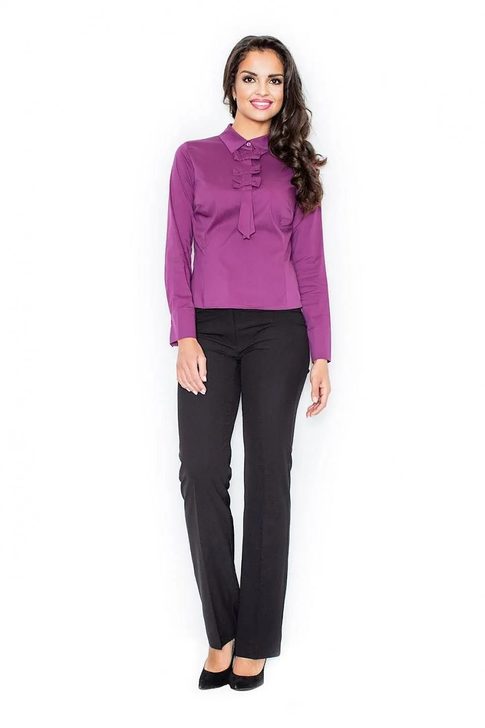 Chic Bow-Detail Cotton Blouse - Stylish Figl Collection