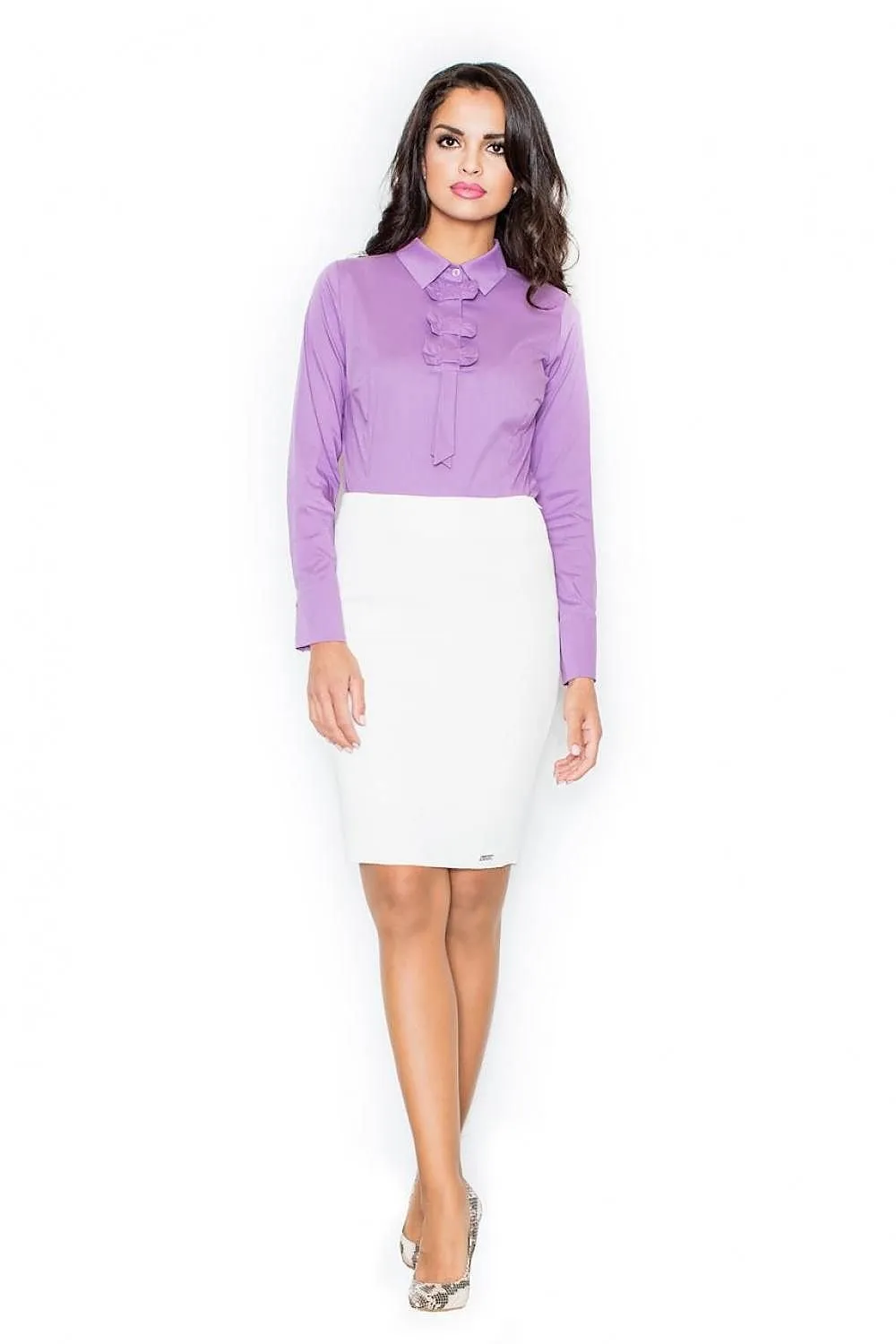 Chic Bow-Detail Cotton Blouse - Stylish Figl Collection