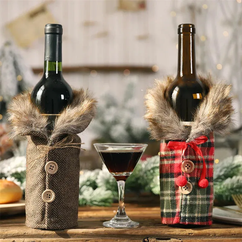 CHRISTMAS WINE BOTTLE JACKETS