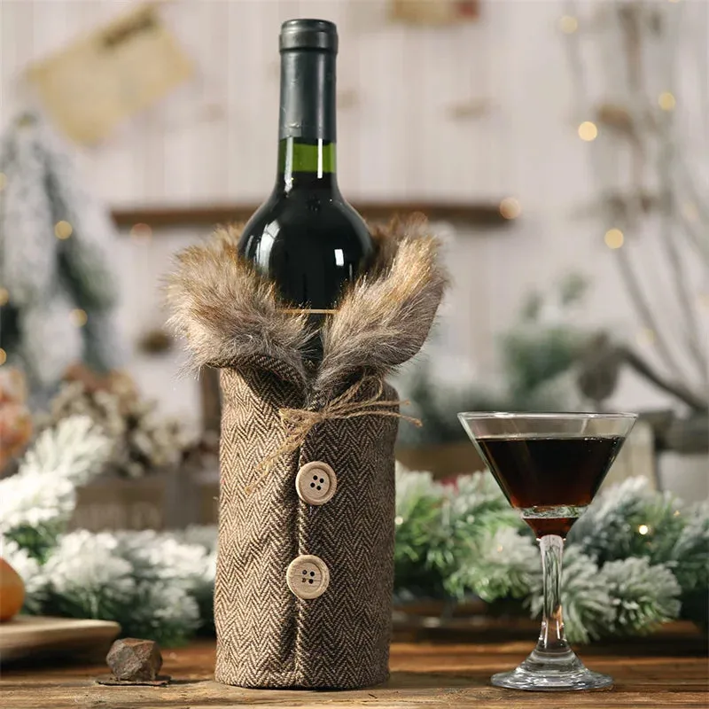 CHRISTMAS WINE BOTTLE JACKETS