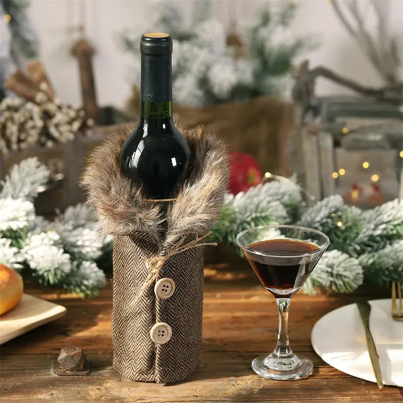 CHRISTMAS WINE BOTTLE JACKETS