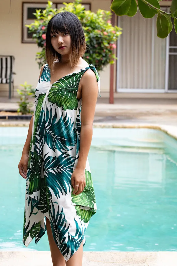 Cora Spearman Hawaii WOMENS MONSTERA Handkerchief Dress