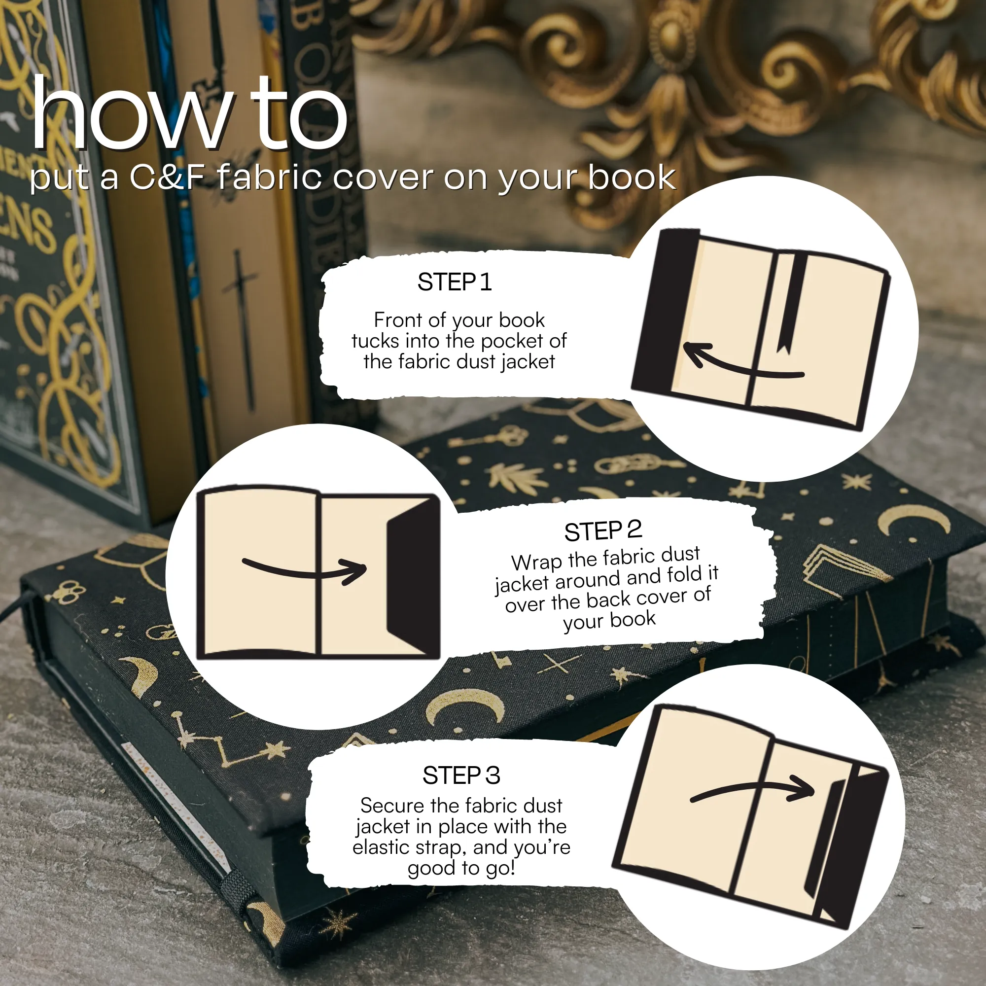 Cozy Reads in Forest fabric dust jacket
