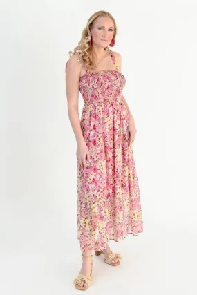 Enchanted Moments Floral Smocked Maxi Dress