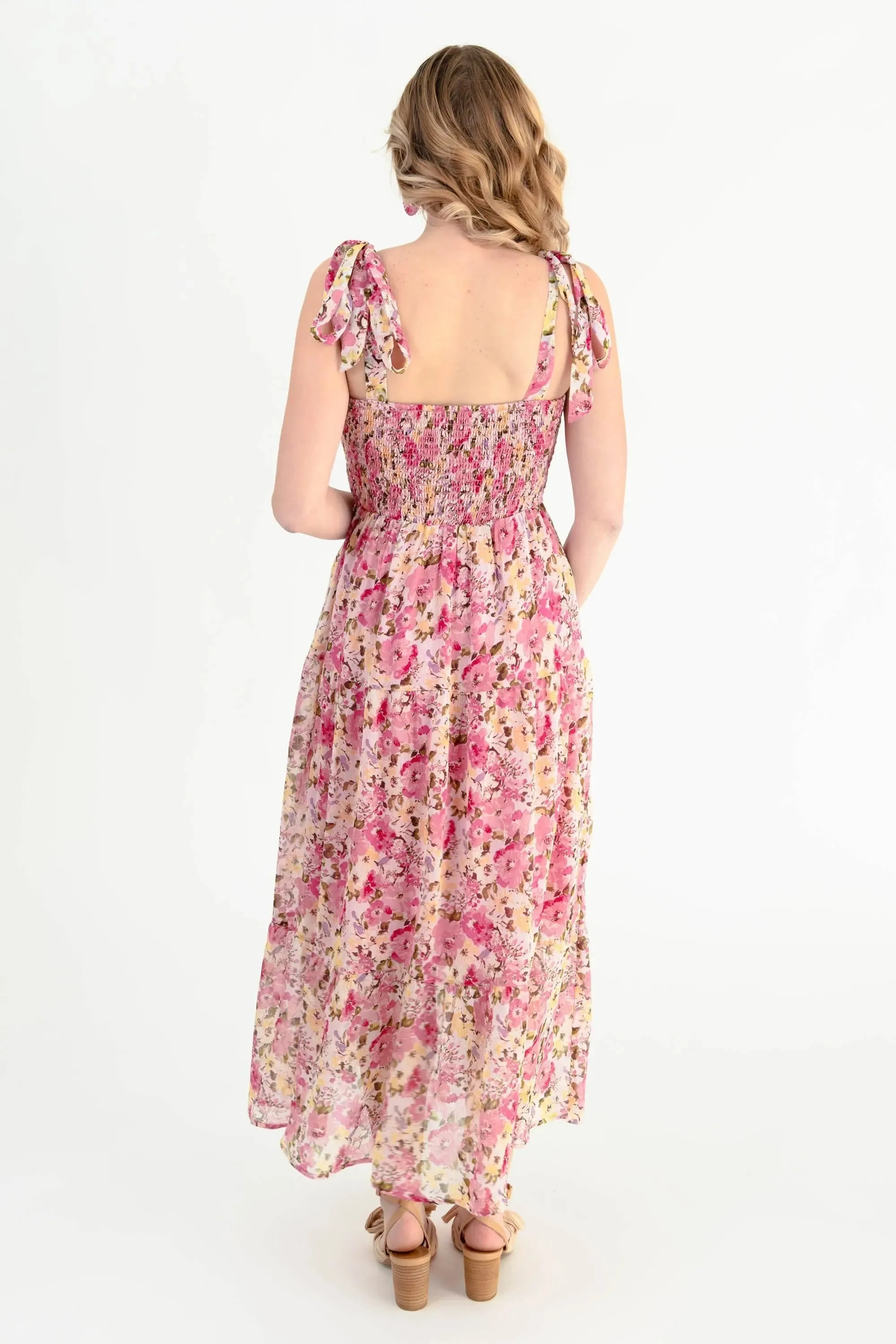 Enchanted Moments Floral Smocked Maxi Dress