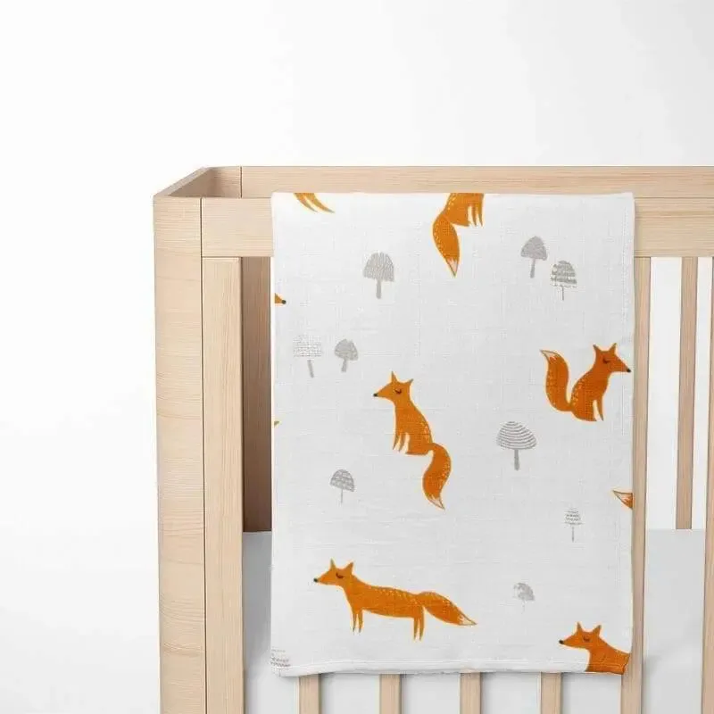 Fox Bamboo Baby Blanket – Soft, Hypoallergenic & Cozy