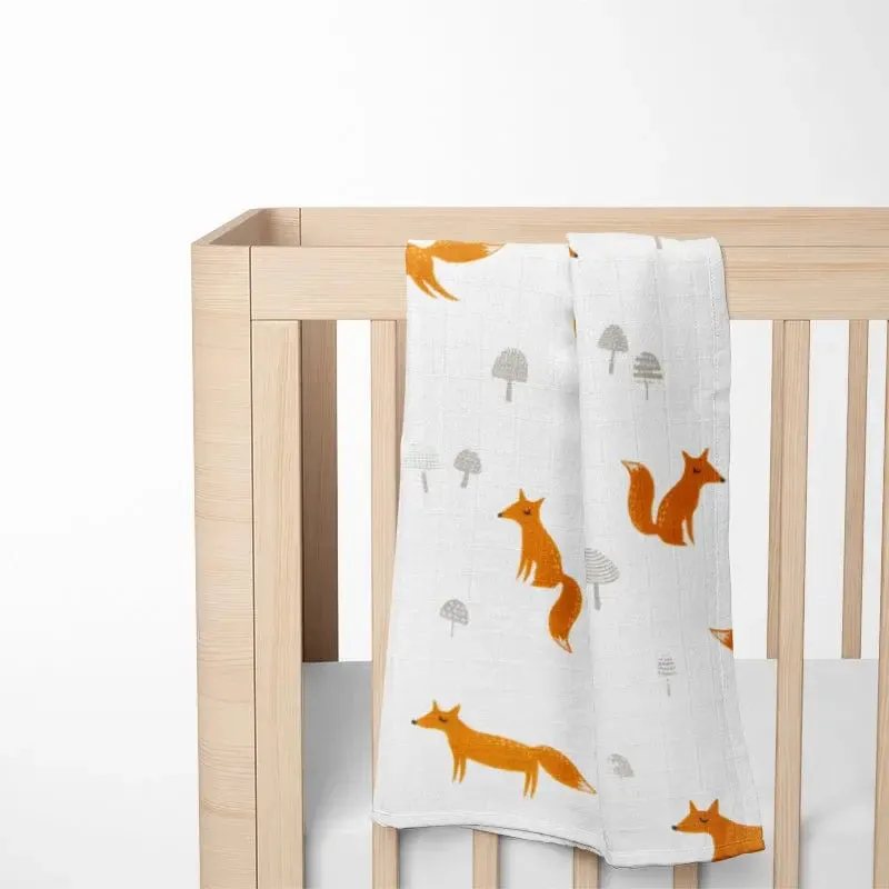 Fox Bamboo Baby Blanket – Soft, Hypoallergenic & Cozy