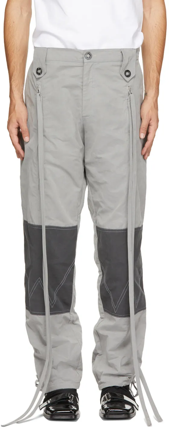Georges Wendell Grey Canvas Trousers