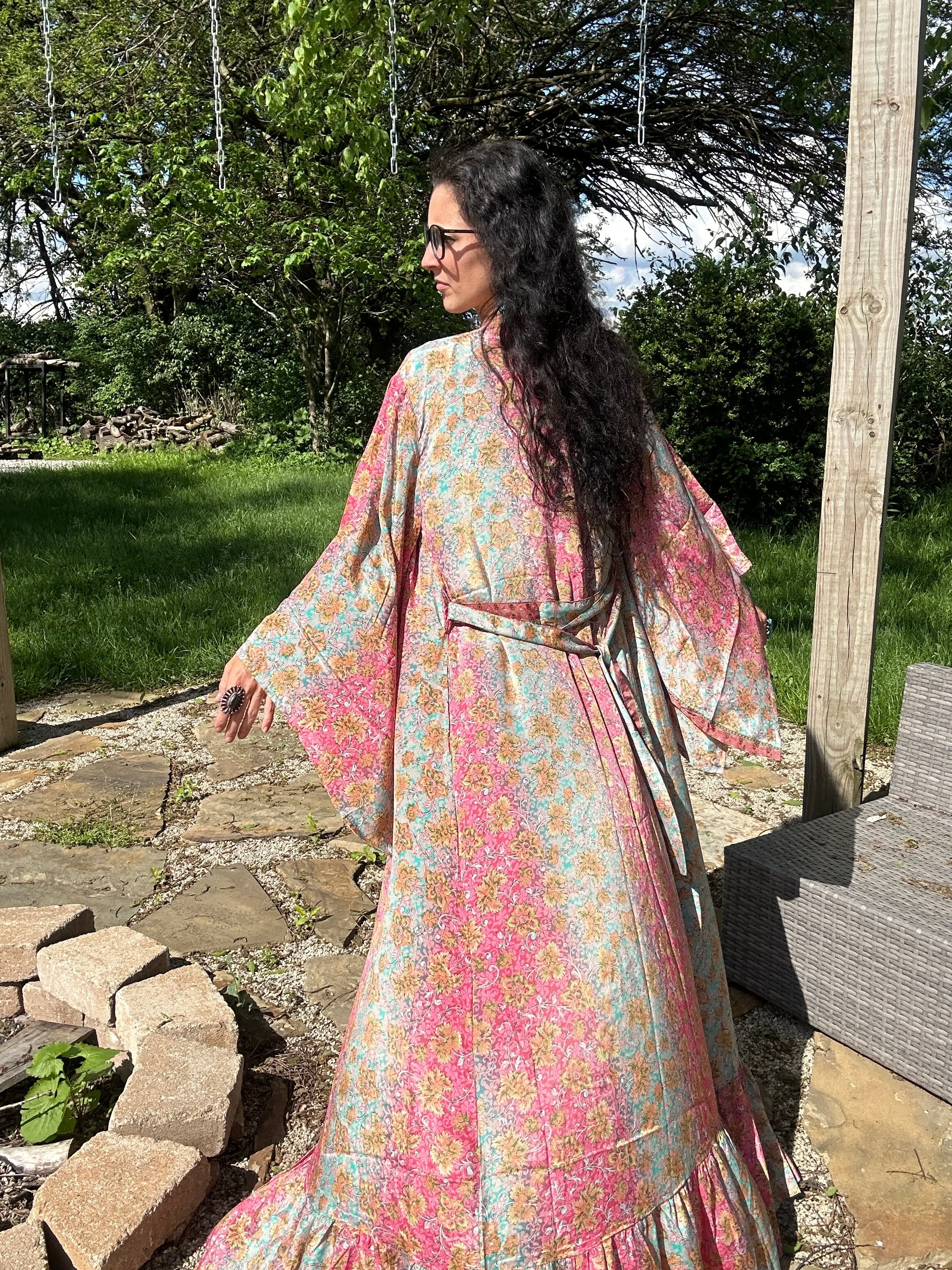 Ibiza Duster Ruffled Kimono