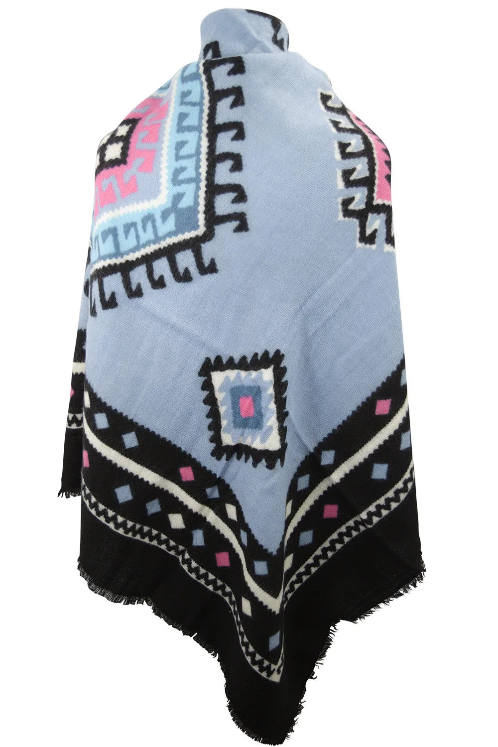 Navajo Aztec Bohemian Warm Winter Ethnic Tribal Pattern Large Scarf Wrap
