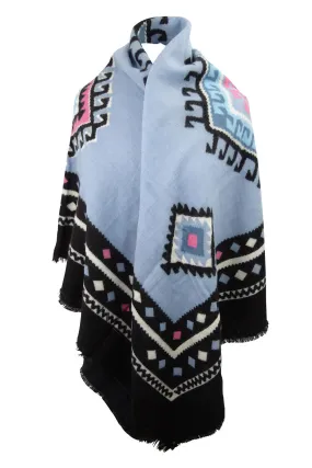 Navajo Aztec Bohemian Warm Winter Ethnic Tribal Pattern Large Scarf Wrap