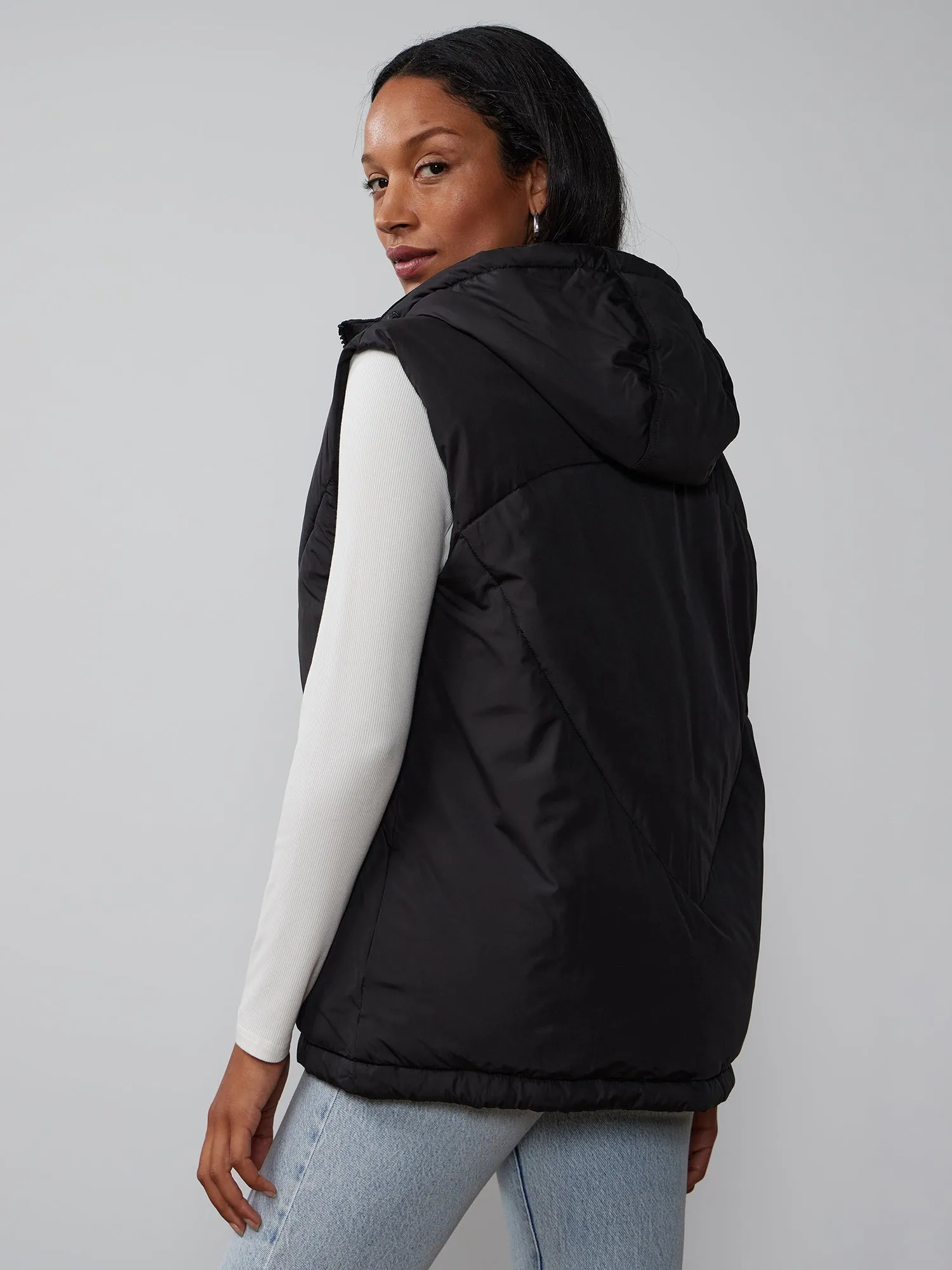 Oversized Hooded Puffer Vest