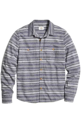PACIFICA STRETCH SHIRT Navy/Grey Baja Stripe