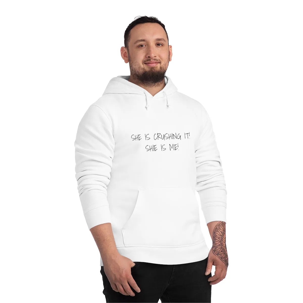 She Is Crushing It She Is Me Unisex Drummer Hoodie