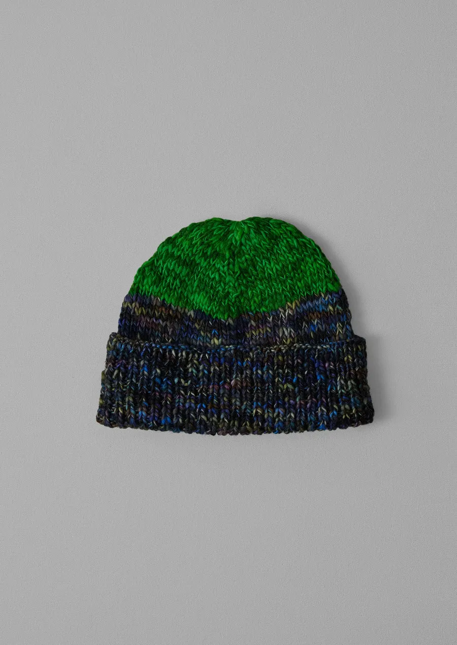 Toast | Hand knitted wool hat | Galaxy Green