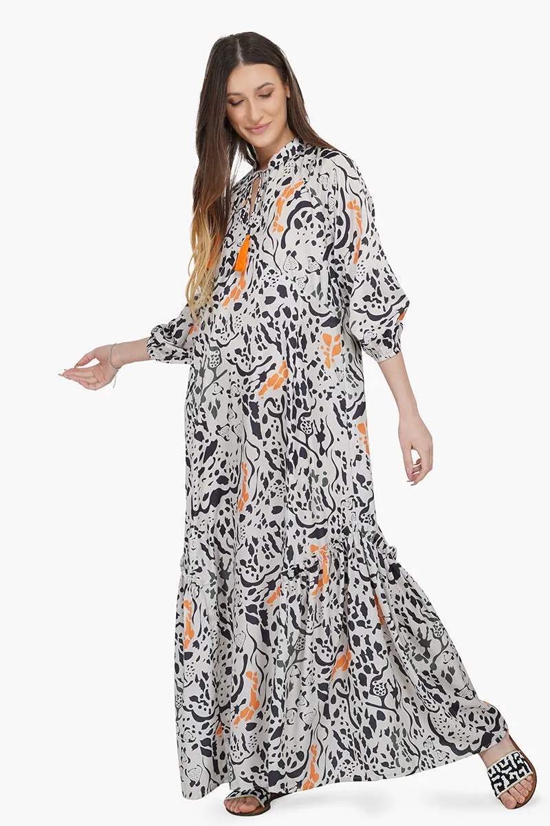 Wild Animal Print Maxi Dress