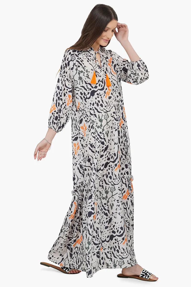 Wild Animal Print Maxi Dress